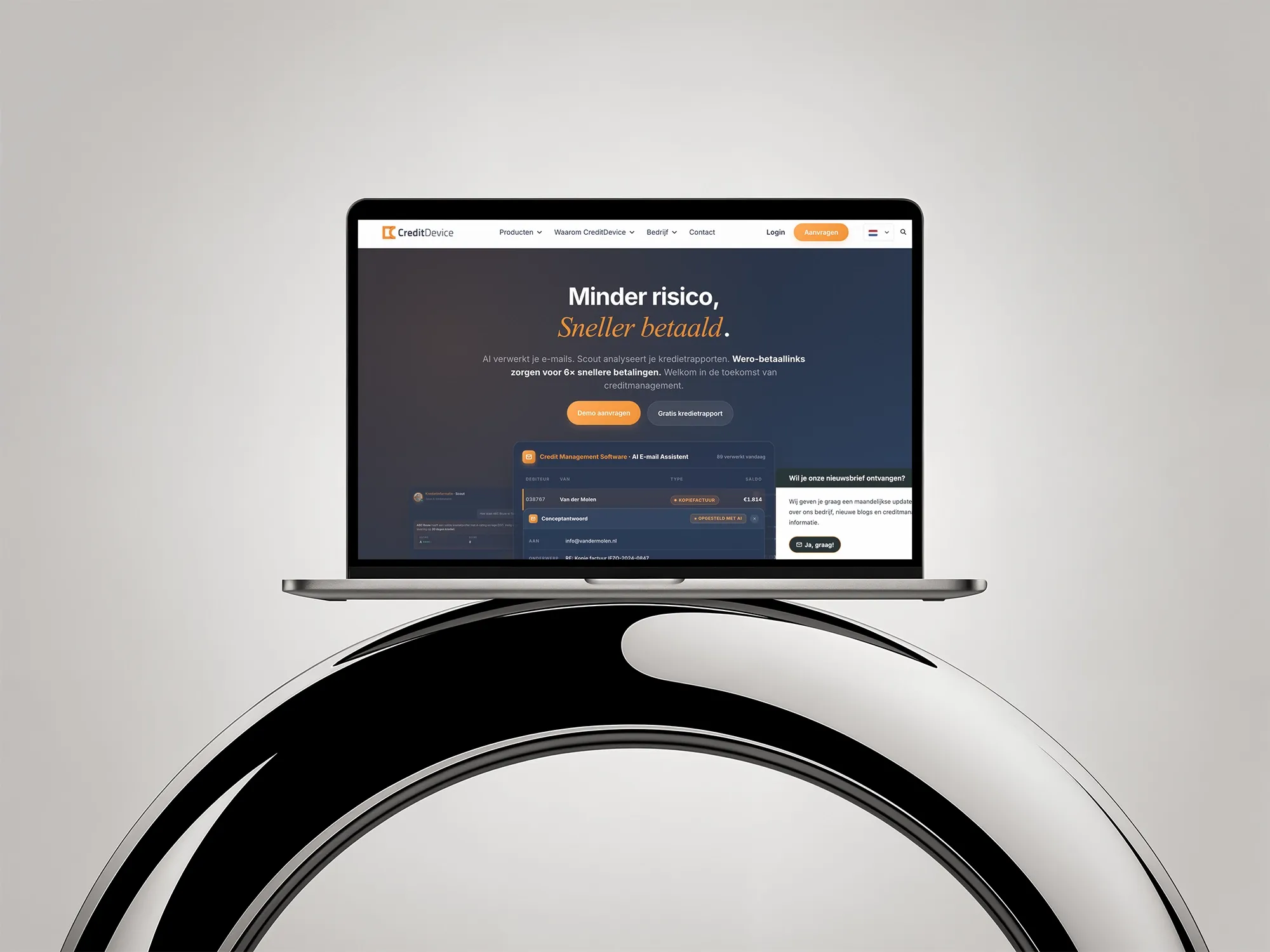 Elementor website voor CreditDevice