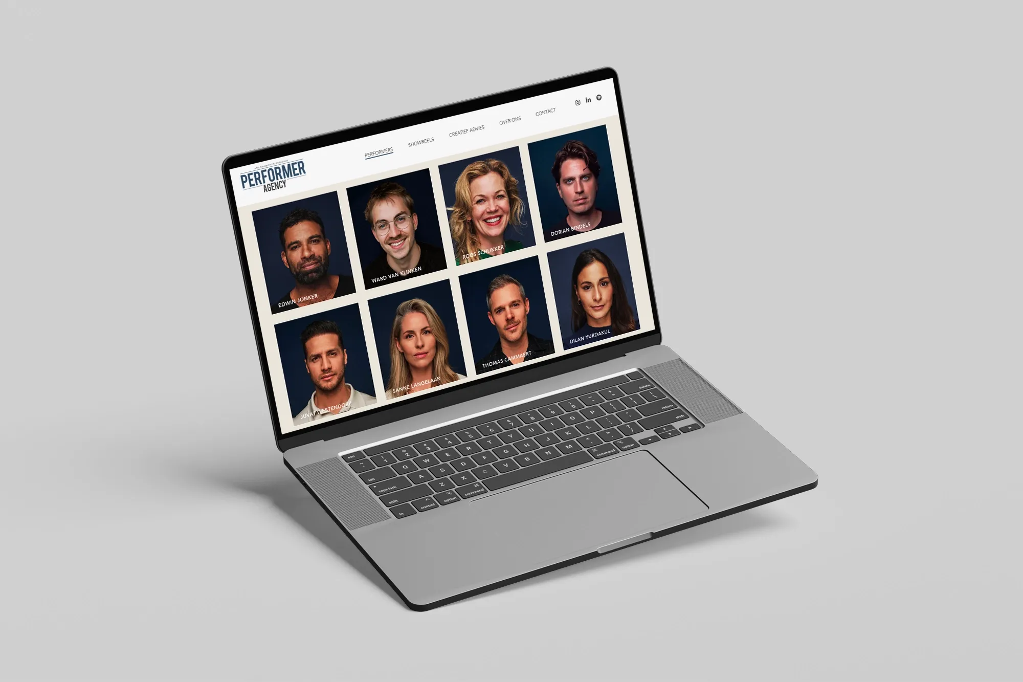 Maatwerk website voor Performer Agency