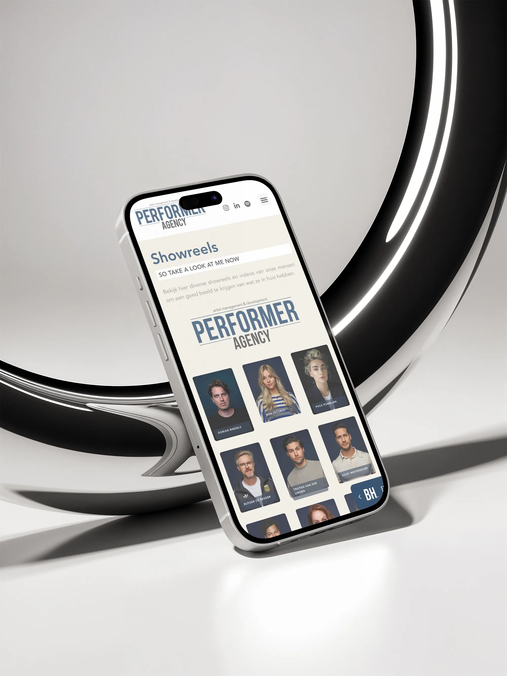 Maatwerk website voor Performer Agency detail image 2