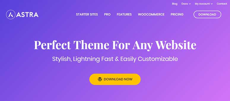 Astra theme