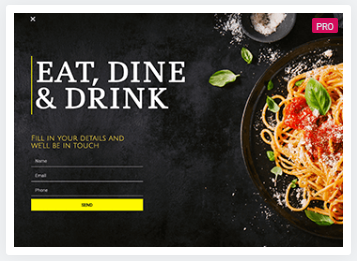 Full screen popup