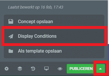 Publicatie condities instellen