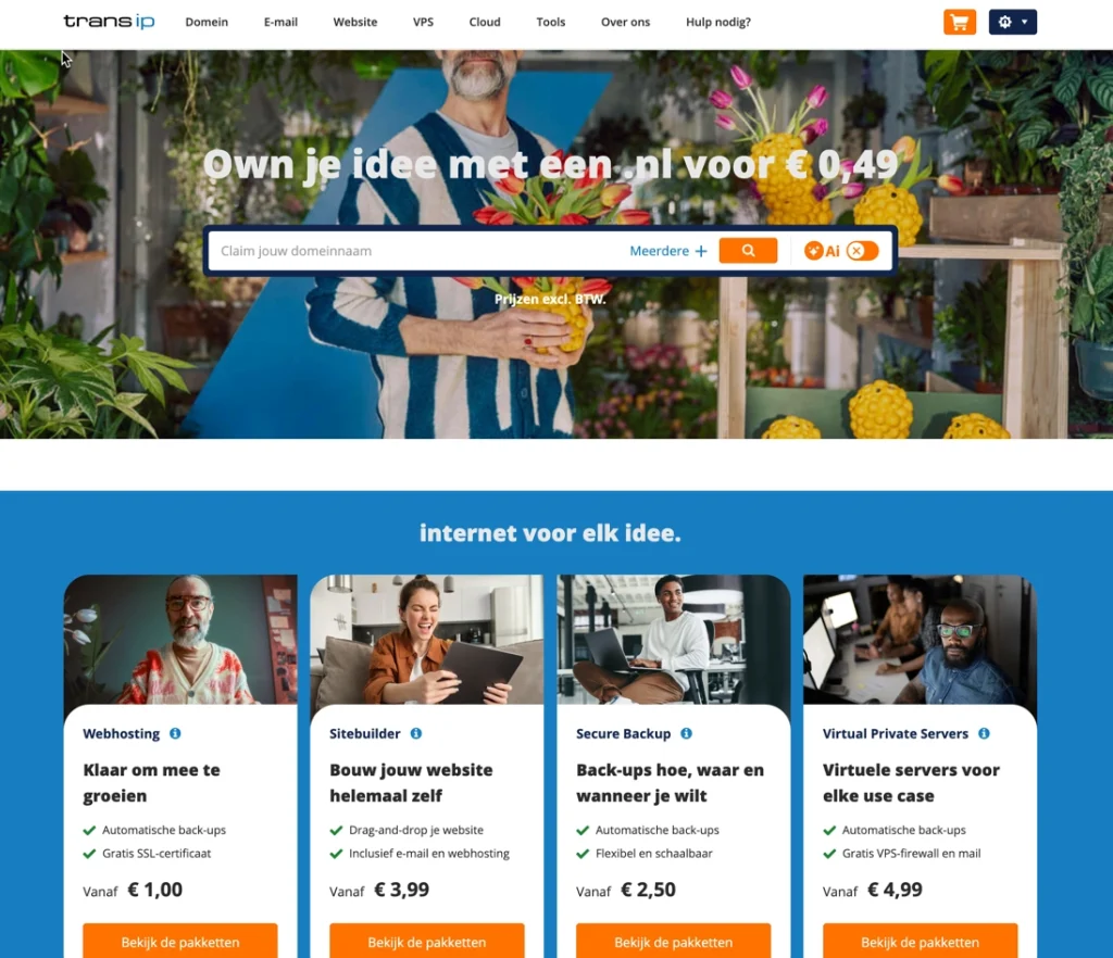 TransIP website