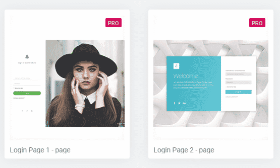 WordPress inlogpagina maken - Elementor templates